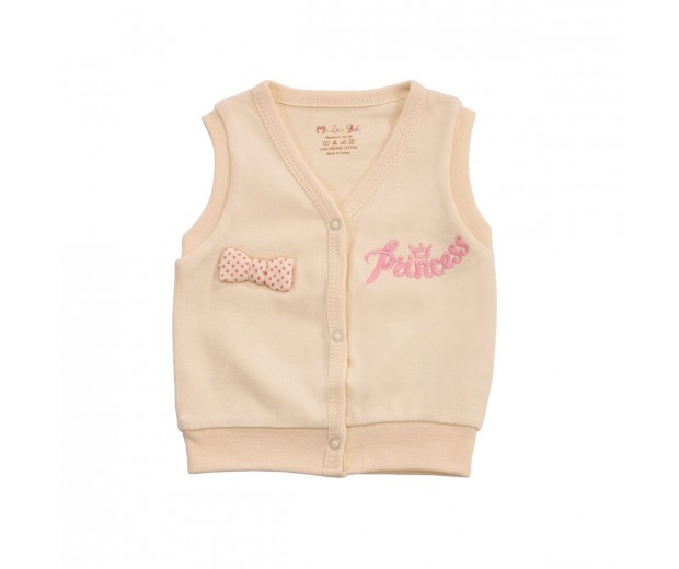 Kamizelka bezrękawnik dla małej księżniczki 