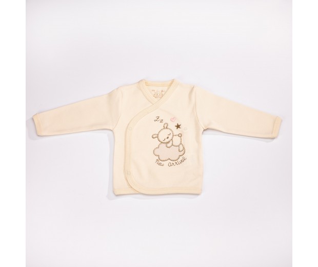 Bluzeczka kaftanik niemowlęcy z bawełny organicznej Me Lulu Baby 