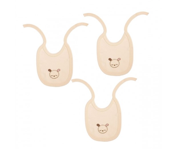Trójpak śliniaków- śliniak z misiem z bawełny organicznej Me Lulu Baby