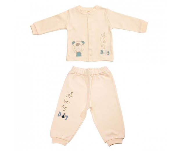 Komplet dwuczęściowy rozpinany kaftanik i spodenki z just like my daddy 